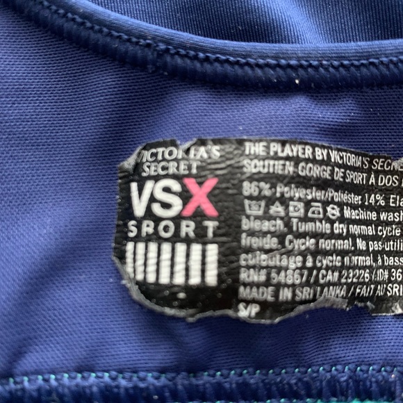 VSX Victoria’s Secret Racer Back Sport Bra Small - Picture 3 of 7